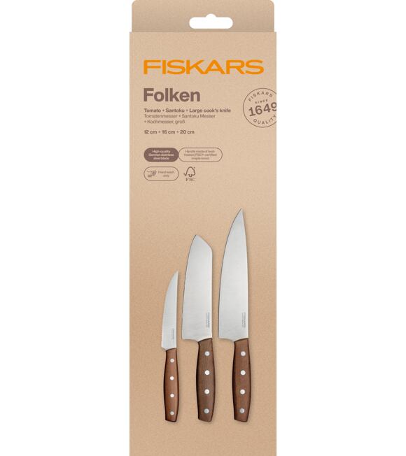 Folken Sada nožov, 3 ks FISKARS 1075689