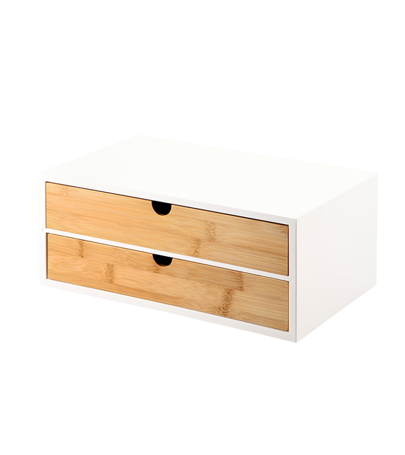 Organizér s dvoma priehradkami, 33 x 21 x 13,5 cm, bambus KESPER 58955